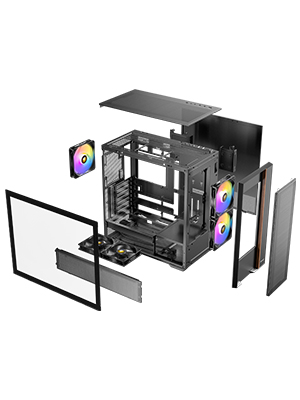 Antec　PC Antec FLUX Rear, 5 PWM Fans Included, F-LUX Platform, Front PSU
